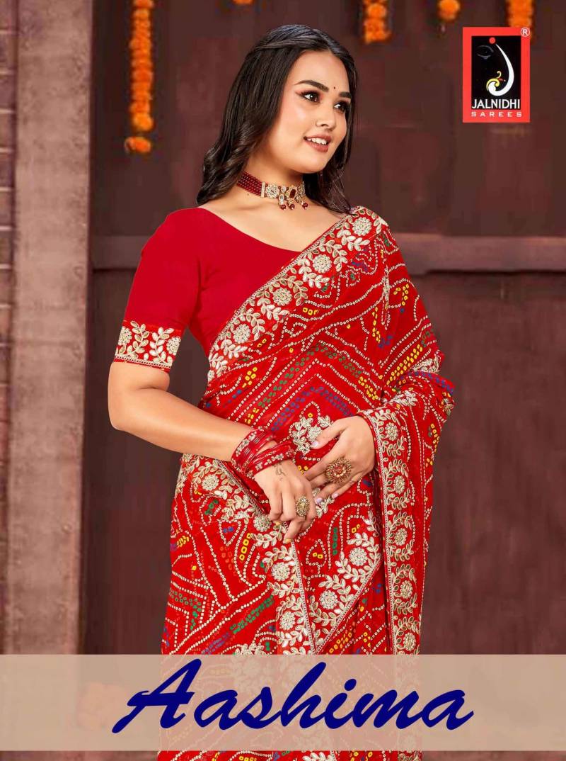 Jalnidhi Aashima Bandhani Printed Saree Collection