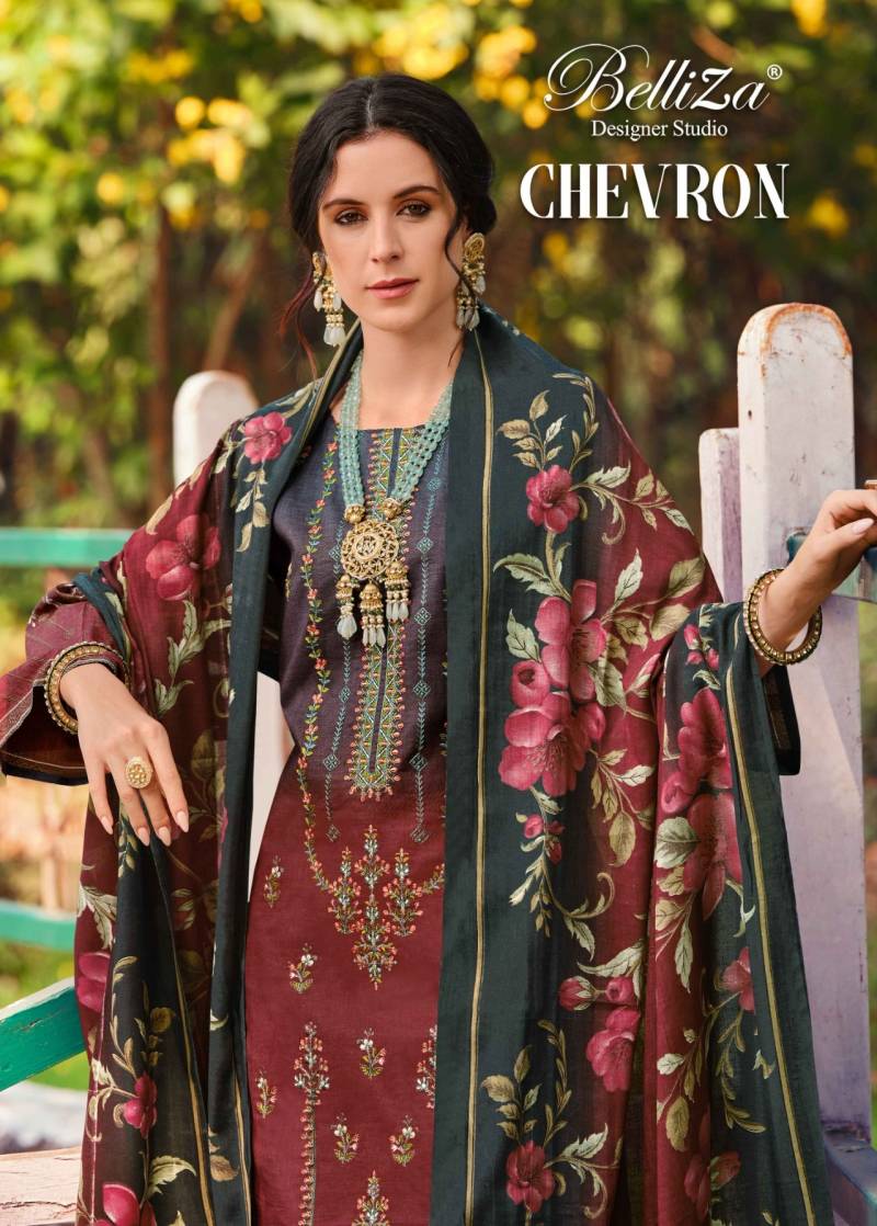 Belliza Chevron Exclusive Printed Dress Material Collection