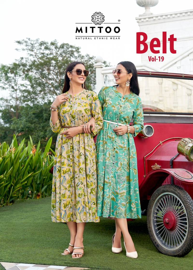 Mittoo Belt Vol 19 Fancy Printed Kurti Collection