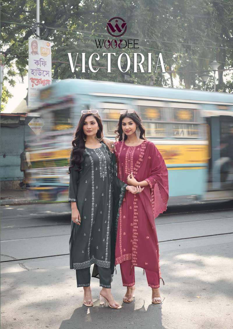 Woodee Victoria Viscose Designer Kurti Bottom With Dupatta