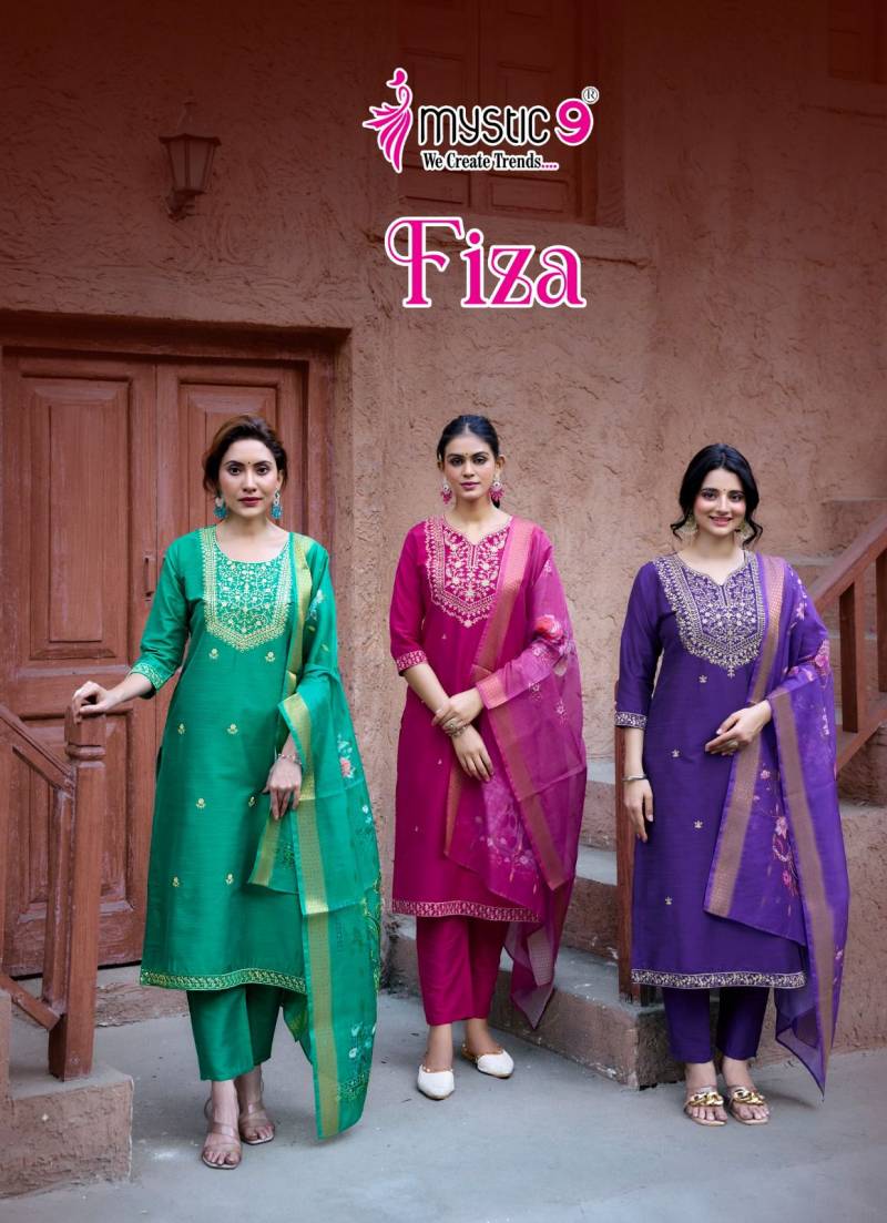 Mystic 9 Fiza Vol 3 Silk Designer Kurti Bottom With Dupatta