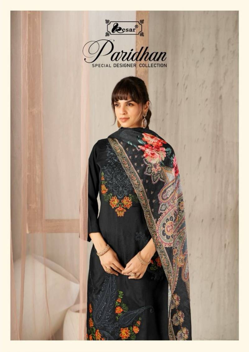 Kesar Paridhan Viscose Embroidered Dress Material Collection