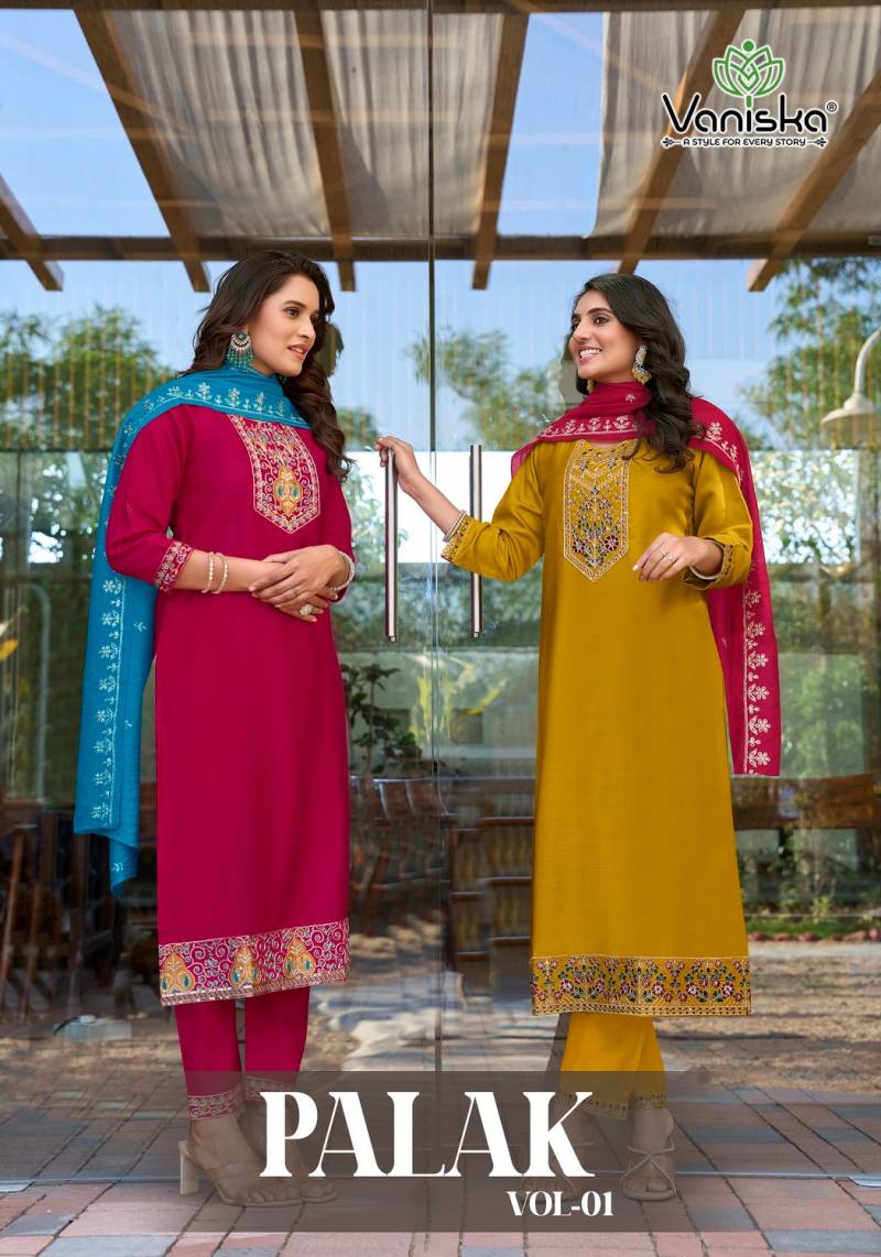 Vaniska Palak Vol 1 Festive Wear Kurti Bottom With Dupatta