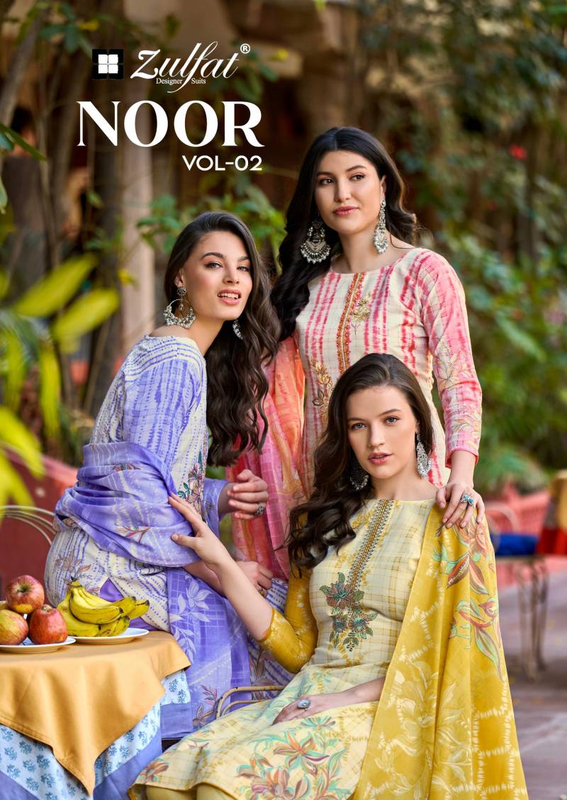 Zulfat Noor Vol 2 Printed Fancy Dress Material Collection