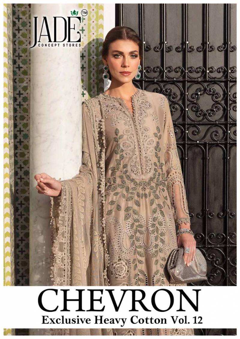 Jade Chevron Vol 12 Cotton Pakistani Dress Material Collection