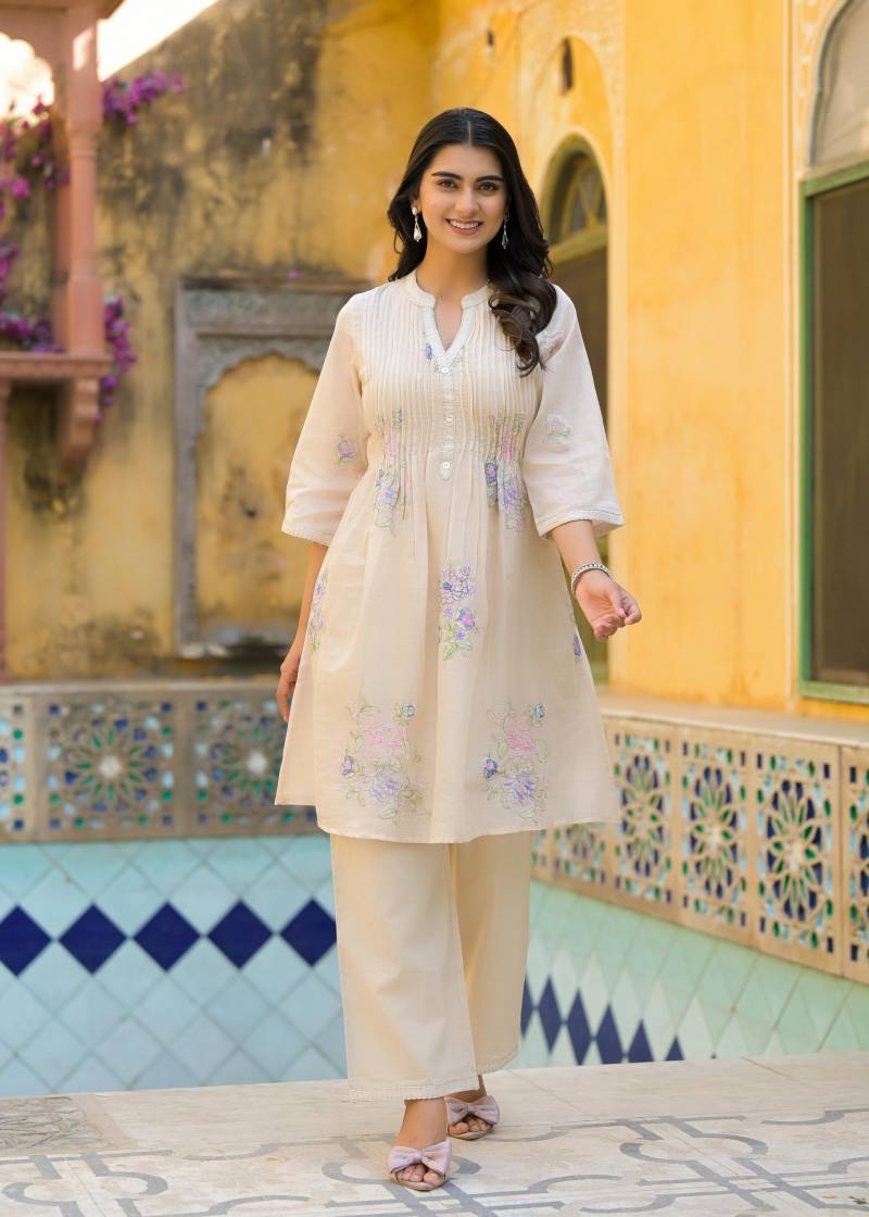 Tanyaa P 227 Mul Handwork Kurti With Bottom Collection