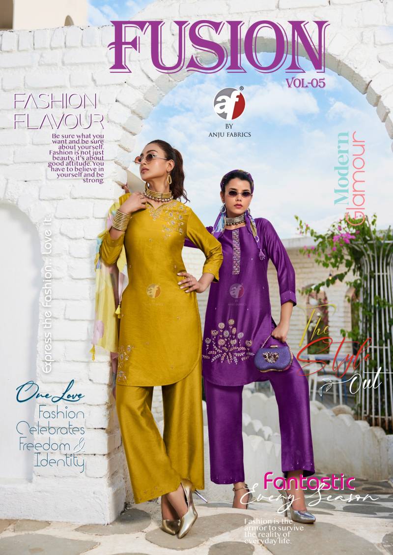 Af Fusion Vol 5 Viscose Party Wear Co Ord Set Collection