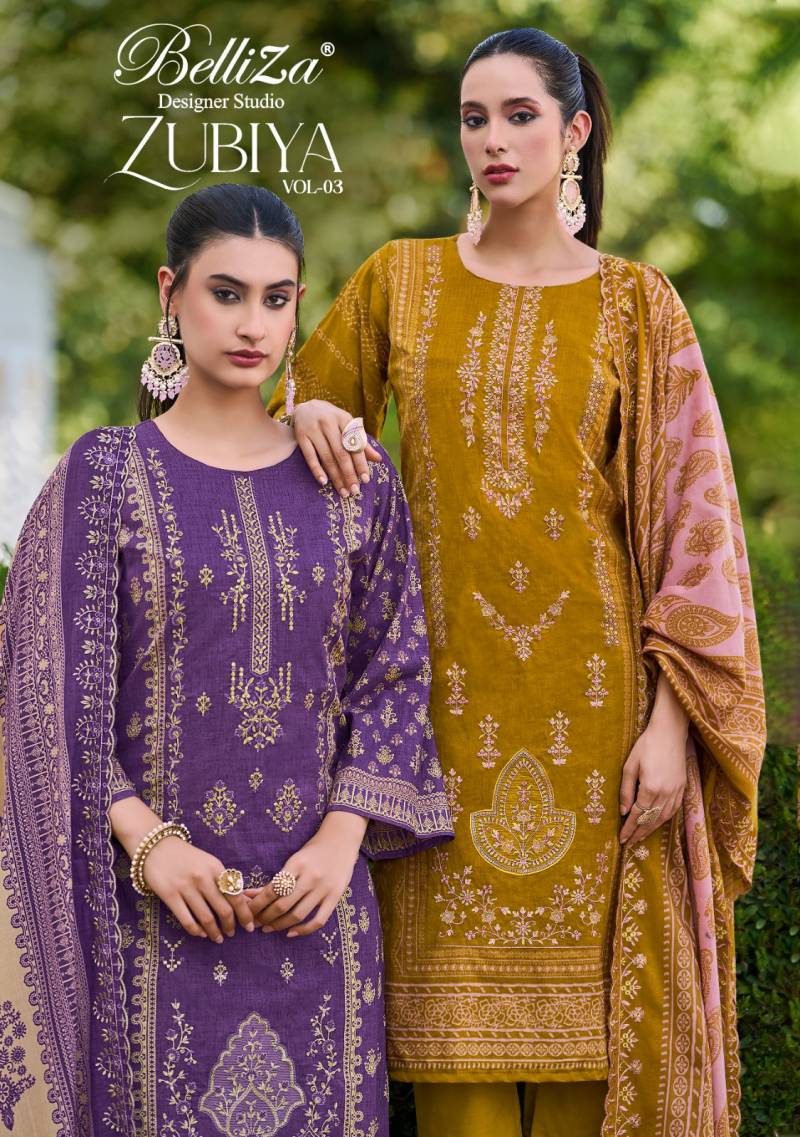 Belliza Zubiya Vol 3 Printed Dress Material Collection