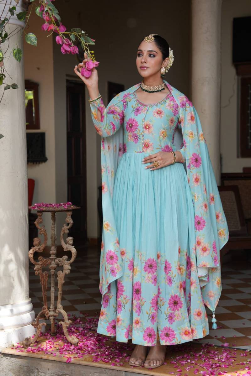 Tanyaa P 252 Anarkali Readymade Kurti Pant With Dupatta