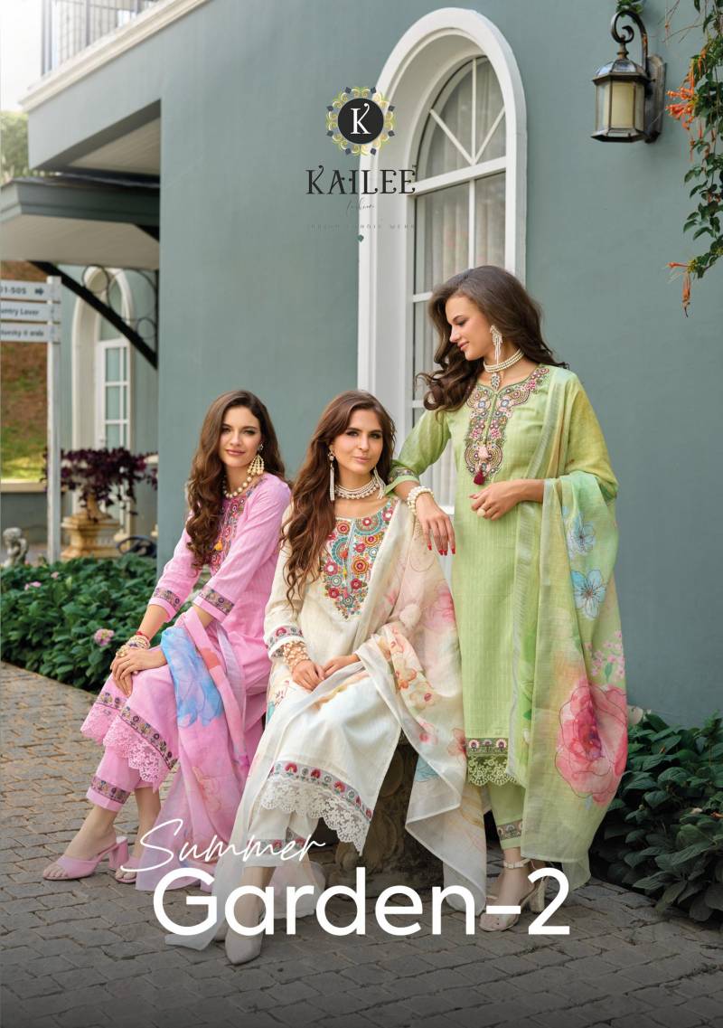 Kailee Summer Garden Vol 2 Cotton Kurti Bottom With Dupatta