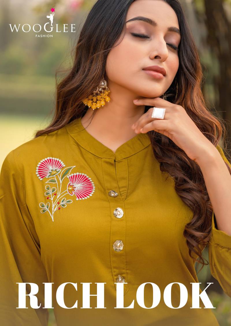 Wooglee Rich Look Thread With Patch Work Co Ord Set