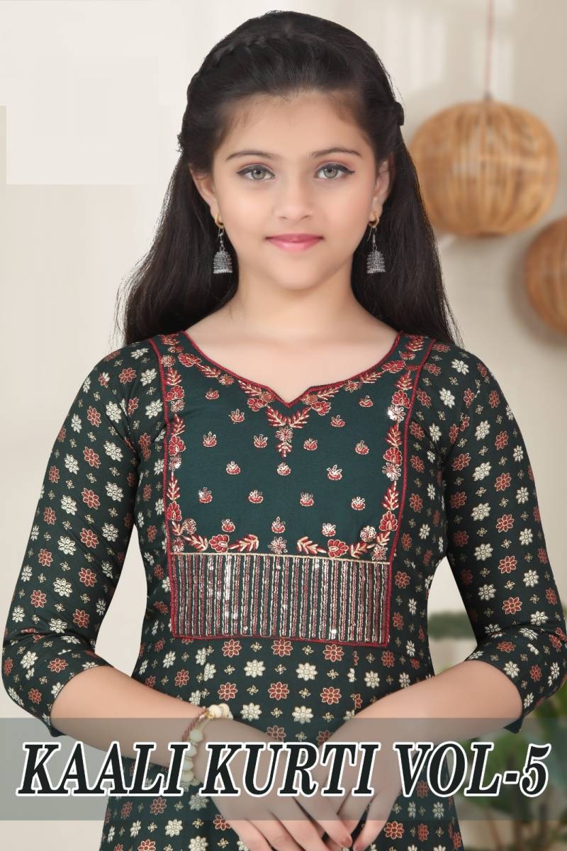 Kaali Kurti Vol 5 Printed Kids Wear Kurtis Collection