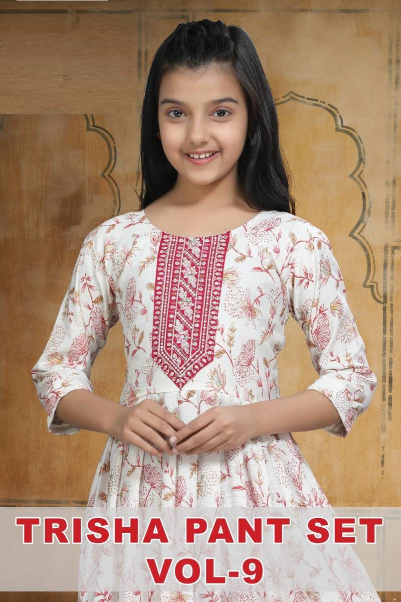 Trisha Pant Set Vol 9 Printed Kids Wear Kurti Collection