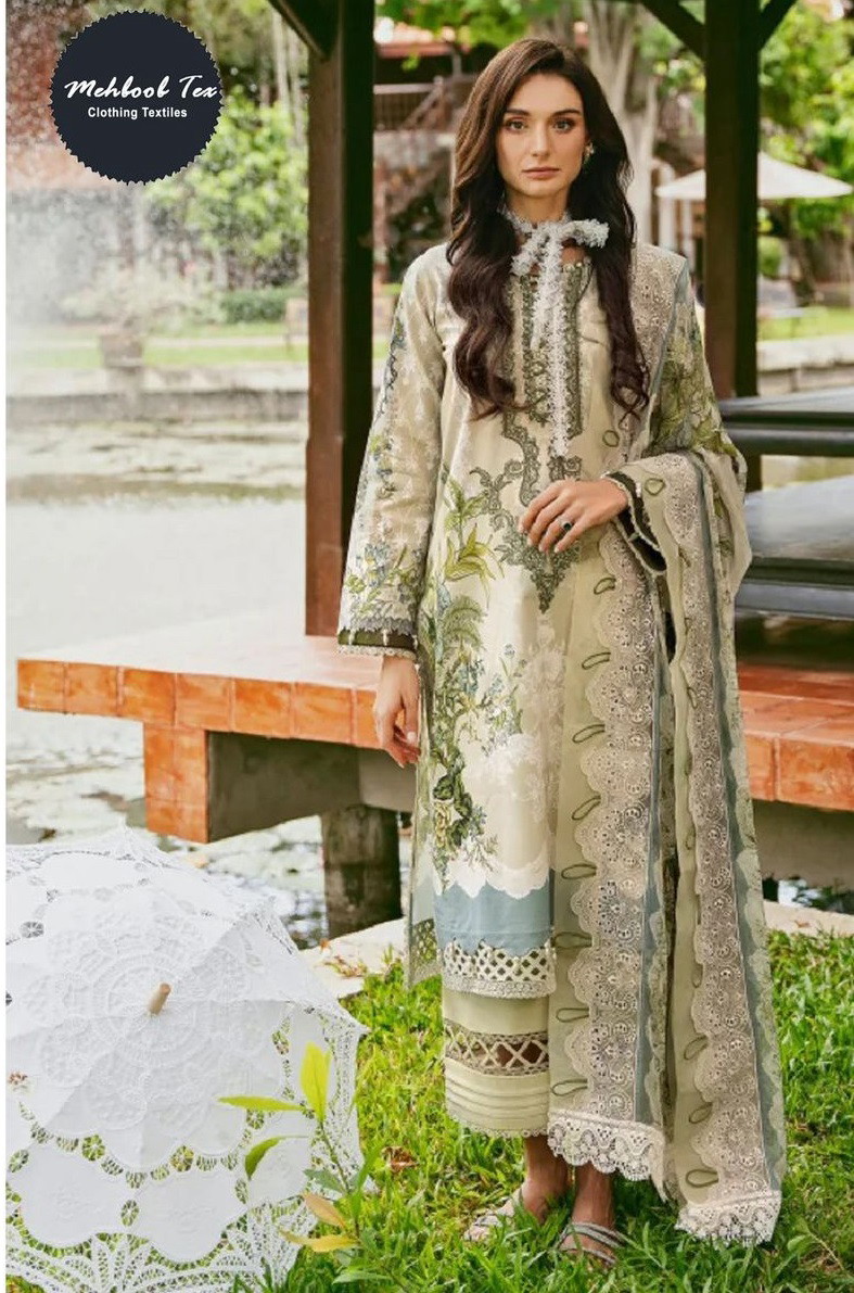 Mehboob Tex 1417 A And B Pakistani Suits Chiffon Dupatta