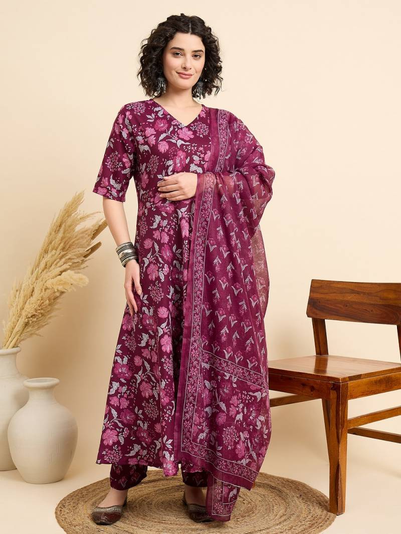 Dhruvi 295 Printed Kurti Bottom With Dupatta