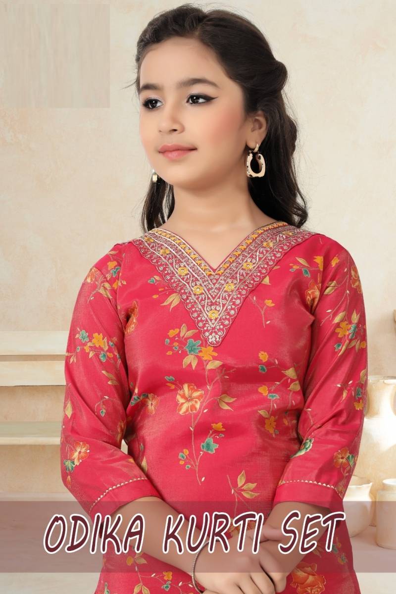Odika Kurti Set 9046 Printed Kids Wear Collection