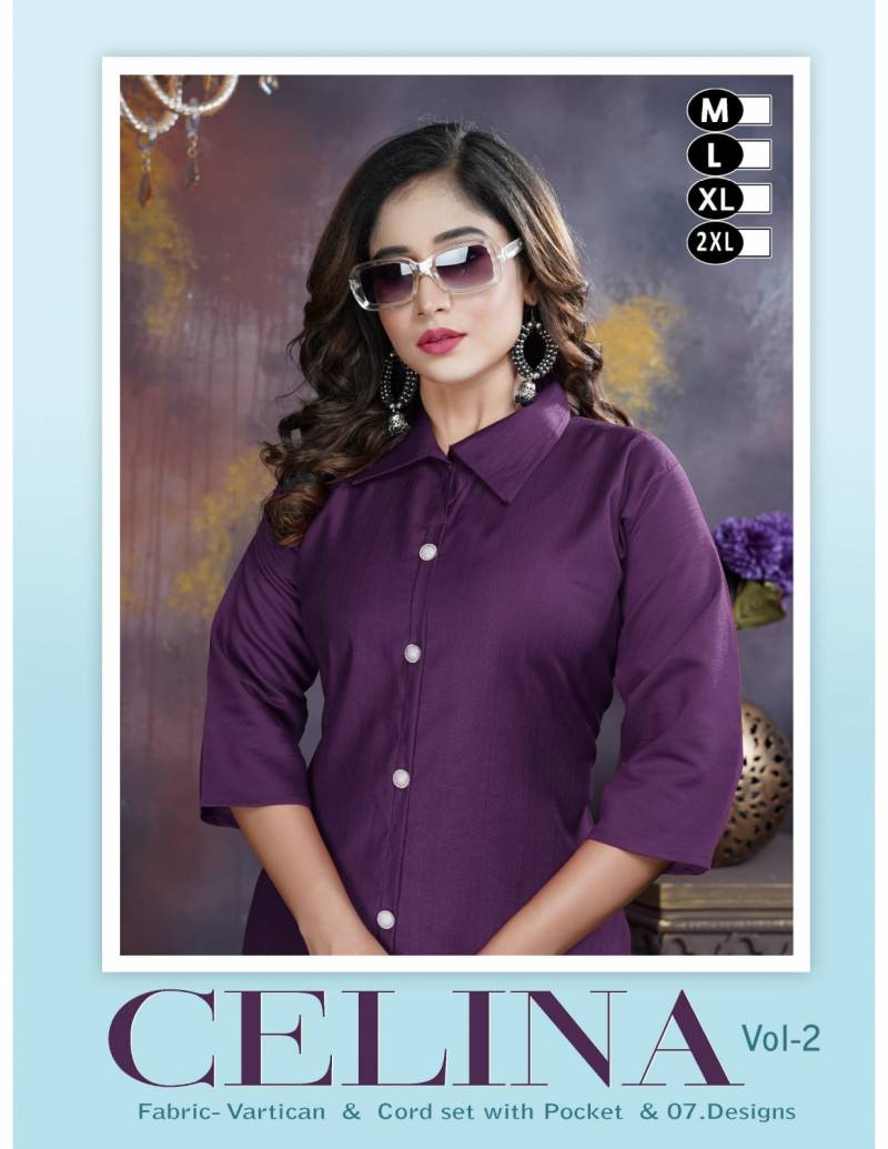 Trendy Celina Vol 1 Daily Wear Plain Kurti WIth Bottom Collection