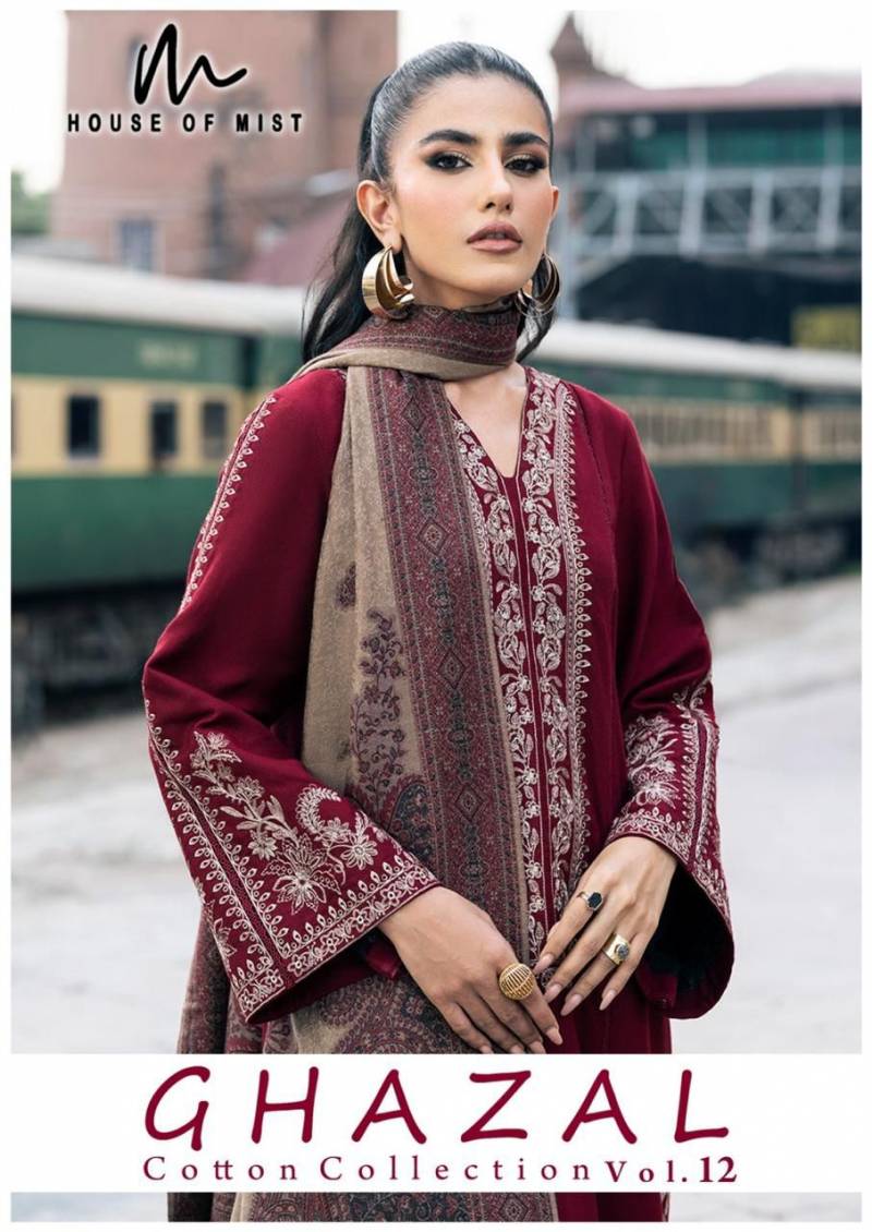 House Of Mist Ghazal Vol 12 Cotton Pakistani Dress Material Collection