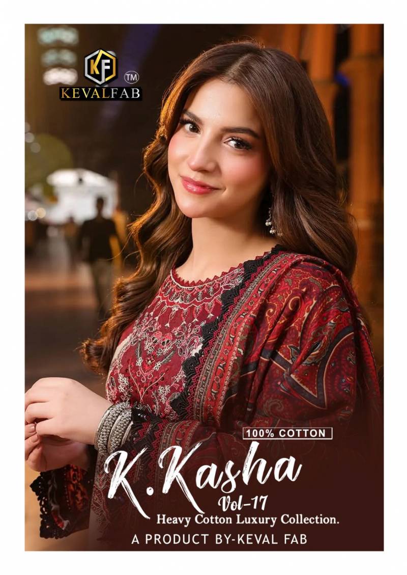 Keval K Kasha Vol 17 Cotton Dress Material Collection
