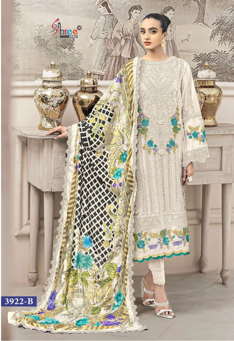 Shree Maria B Color Collection Vol 2 Pakistani Suits Chiffon Dupatta
