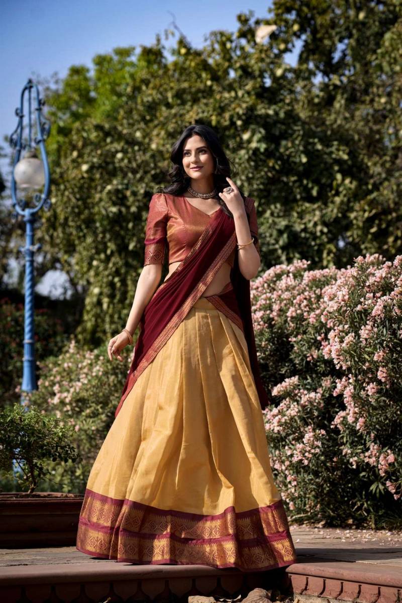 Lh 014 South Indian Kanjiveram Silk Lehenga Choli Collection