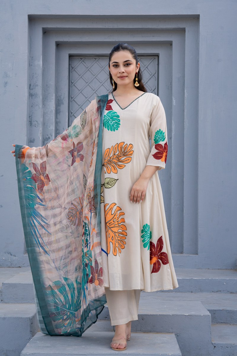 Tanyaa P 335 Mul Cotton With Printed Kurti Bottom With Dupatta