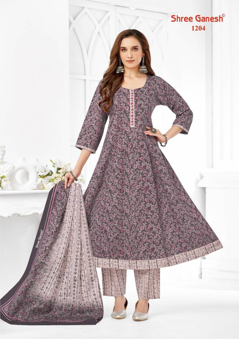 Shree Ganesh Zaanat Vol 2 Cotton Anarkali Kurti Pant With Dupatta