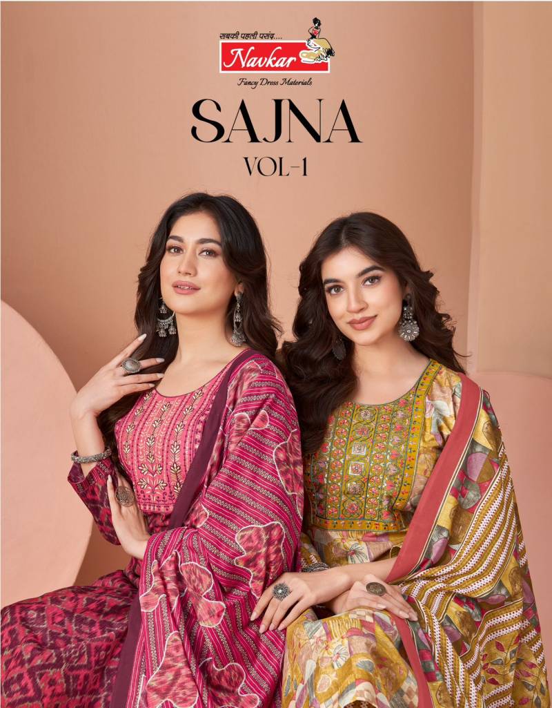Navkar Sajna Vol 1 Cotton Kurti Bottom With Dupatta