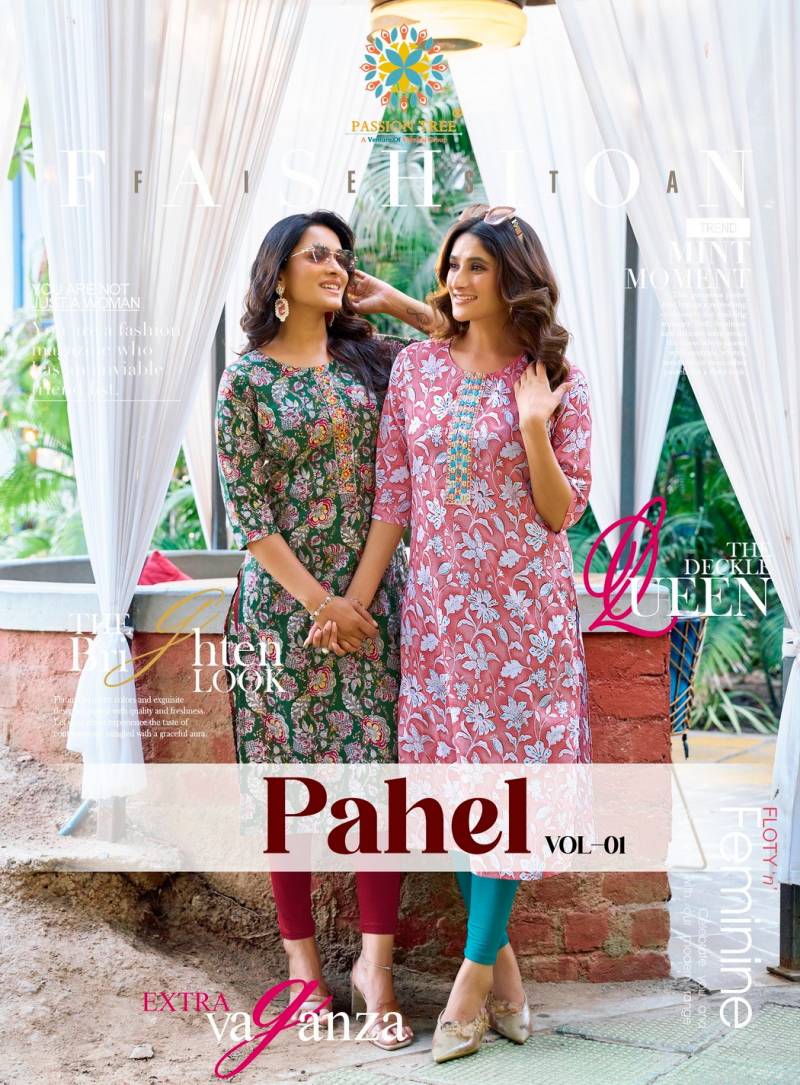 Passion Tree Pahel Vol 1 Straight Cotton Printed Kurti Collection
