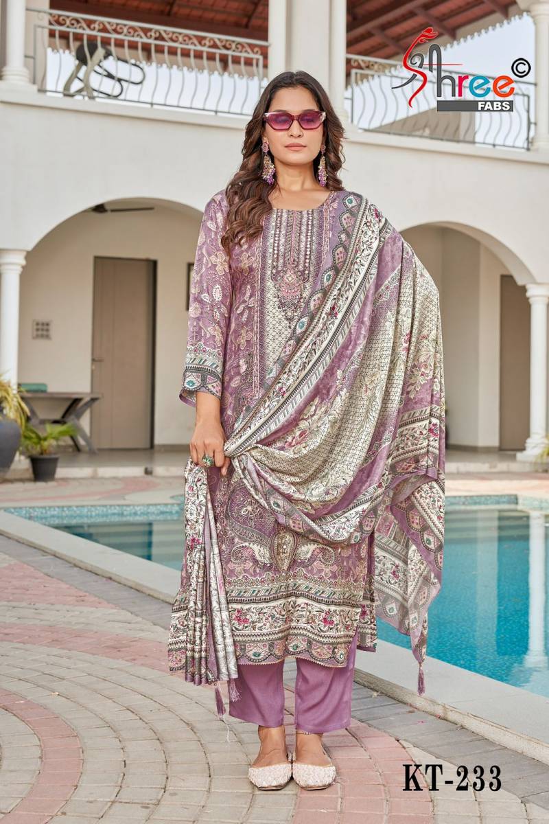 Shree Kt 233 Maslin Digital Printed Designer Salwar Suits