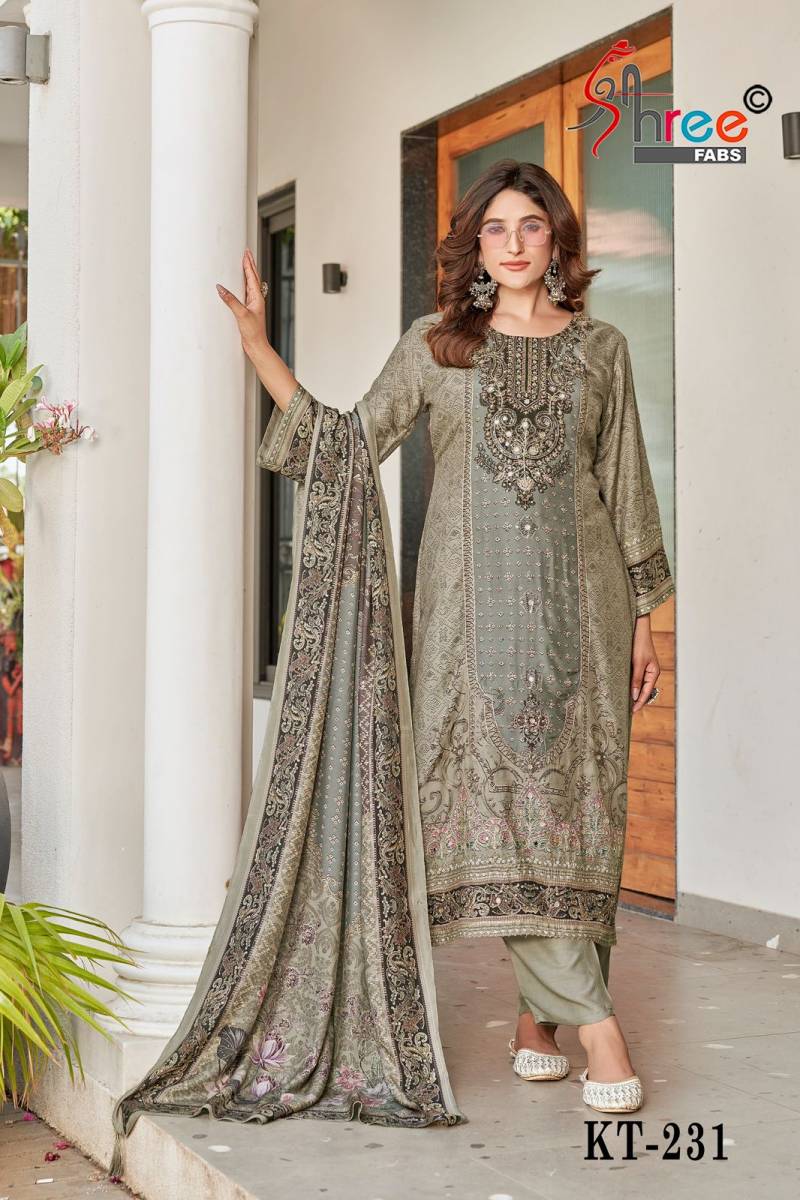 Shree Kt 231 Maslin Digital Printed Salwar Suits Collection