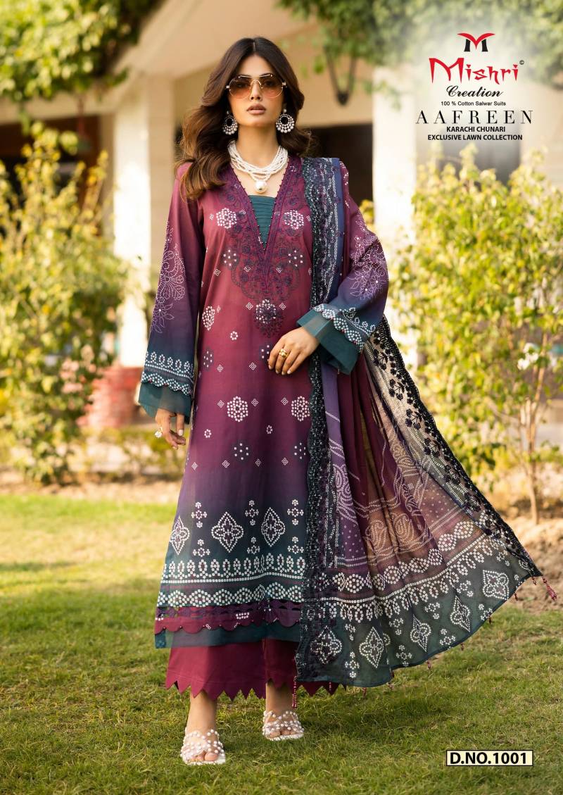 Mishri Aafreen Vol 01 Karachi Cotton Dress Material Collection