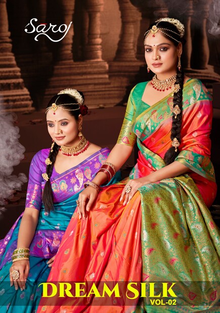 Saroj Dream Silk Vol 2 Wedding Wear Silk Saree Collection