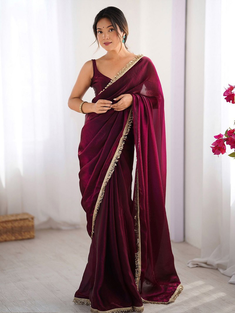 Zili 29 Fancy Lace Border Party Wear Silk Stylish Saree Collection