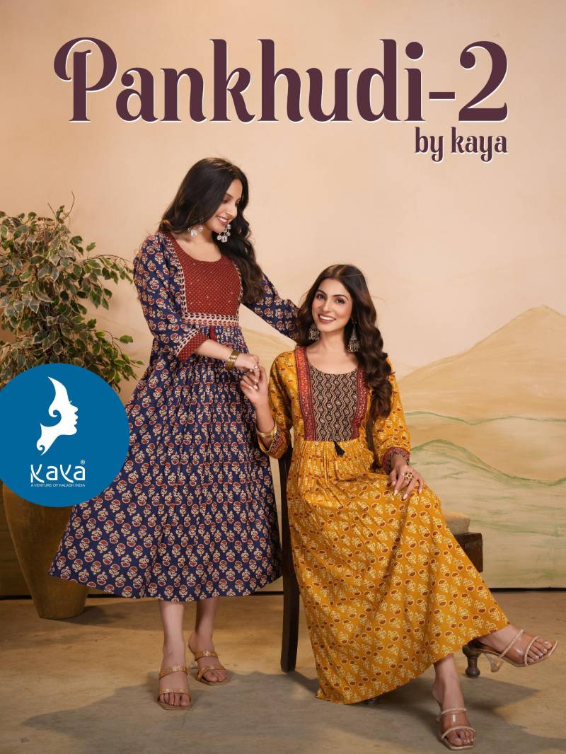 Kaya Pankhudi 2 Printed Festive Wear Kurti Collection