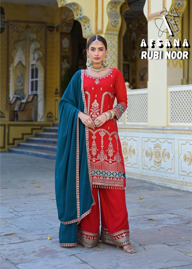 Afsana Rubi Noor Designer Kurti Bottom With Dupatta Collection