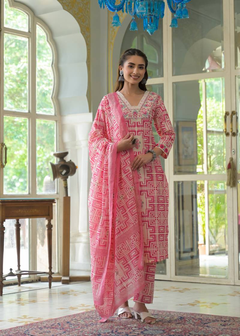 Tanyaa P 376 Cotton Kurti Bottom With Dupatta Collection