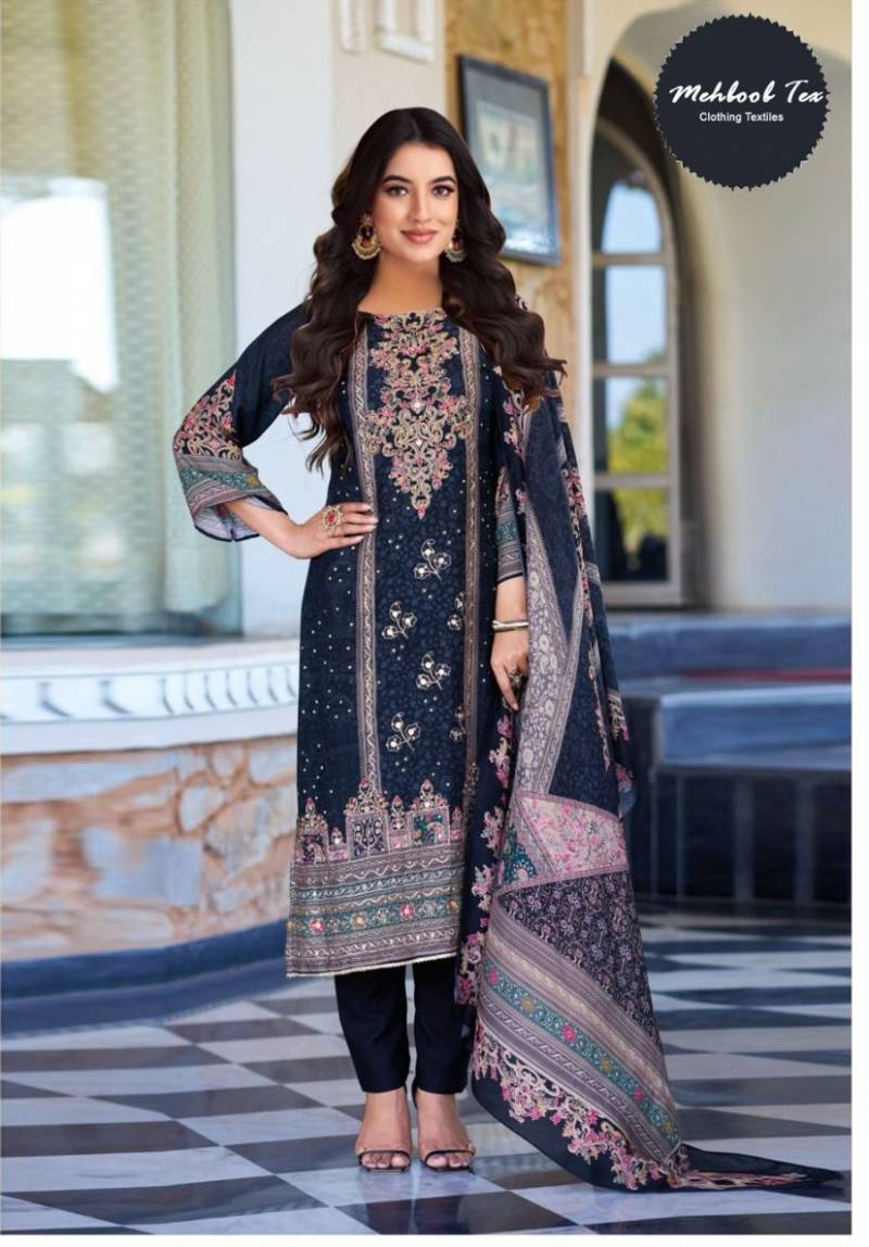 Mehboob Tex 1663 And 1664 Prtinted Pakistani Salwar Suits