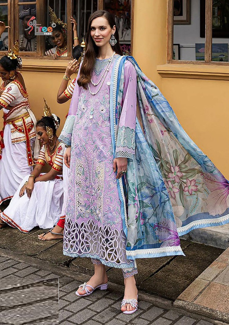 Shree Mushq Premium Lawn Collection 25 Pakistani Suit Cotton Dupatta