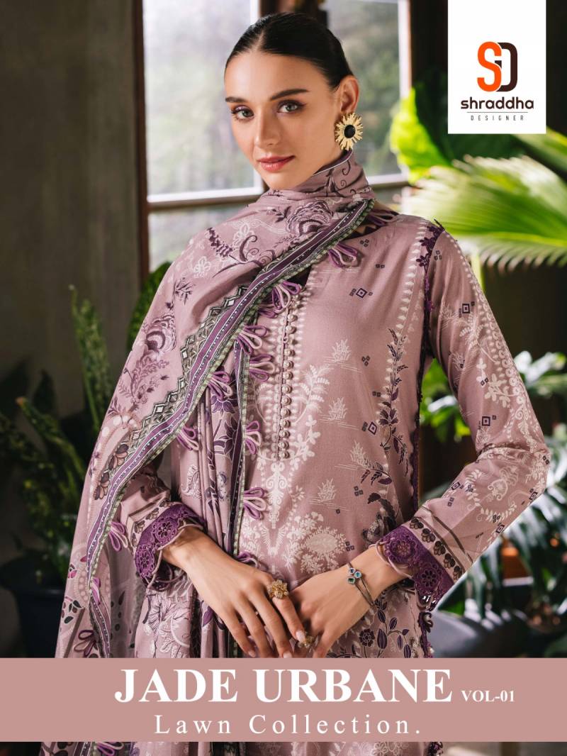 Shraddha Jade Urbane Vol 1 Pakistani Suits Cotton Dupatta