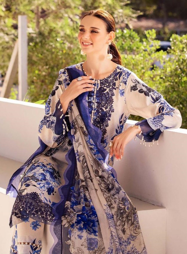 Shree Mariya B Flora Vol 3 Pakistani Salwar Suits Chiffon Dupatta