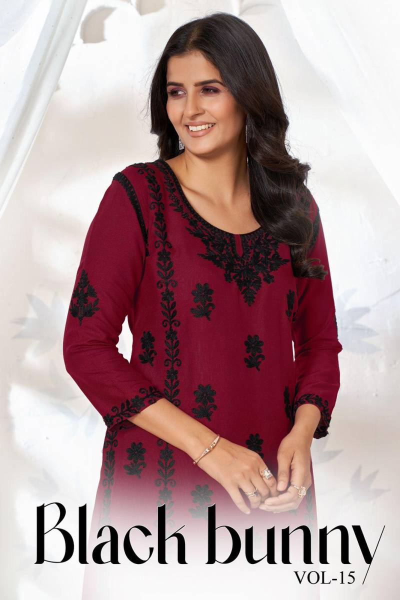 Blue Hills Black Bunny Vol 15 Designer Kurti Bottom With Dupatta