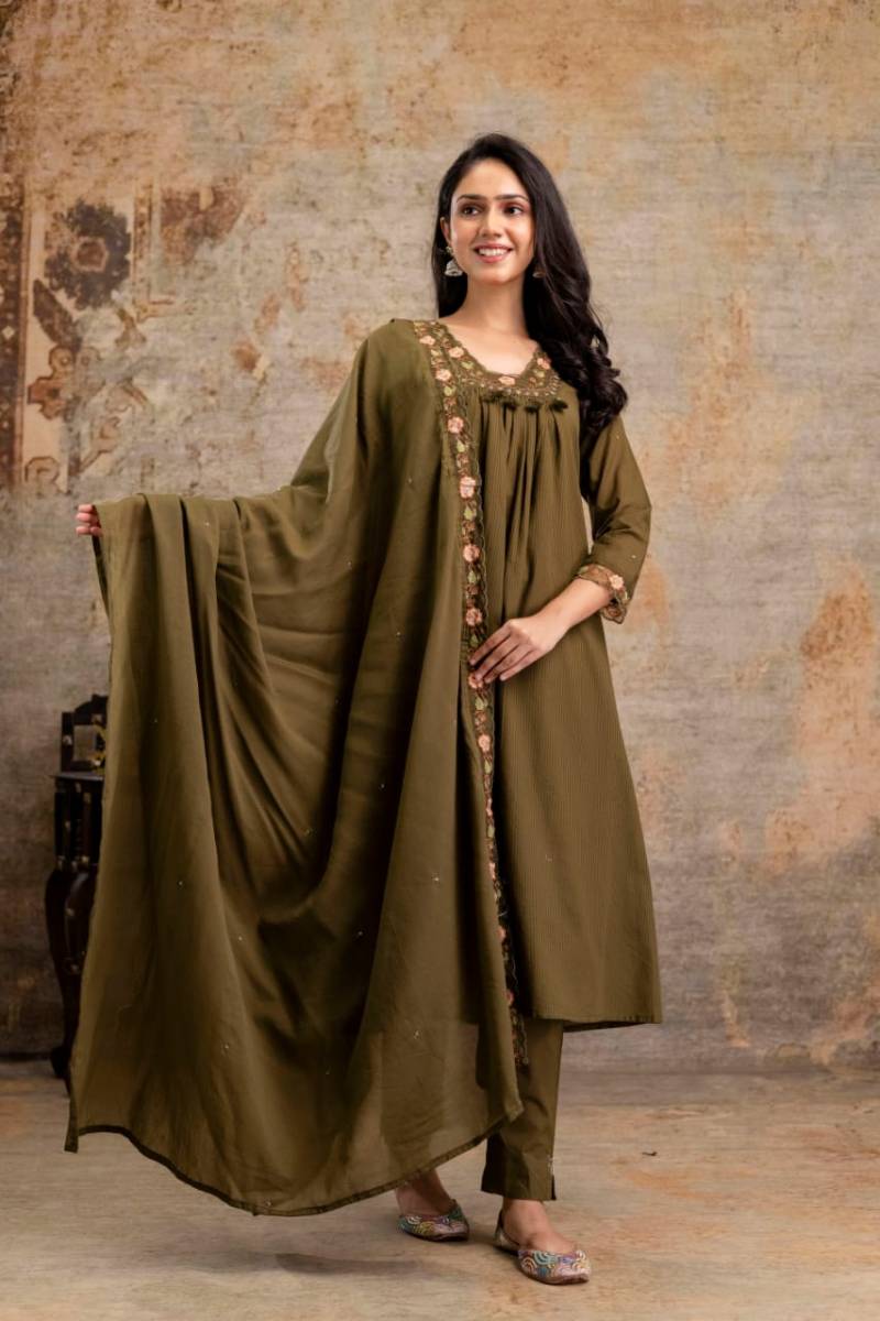 Naisha K 29 Cotton Silly Kurti Bottom With Dupatta Collection