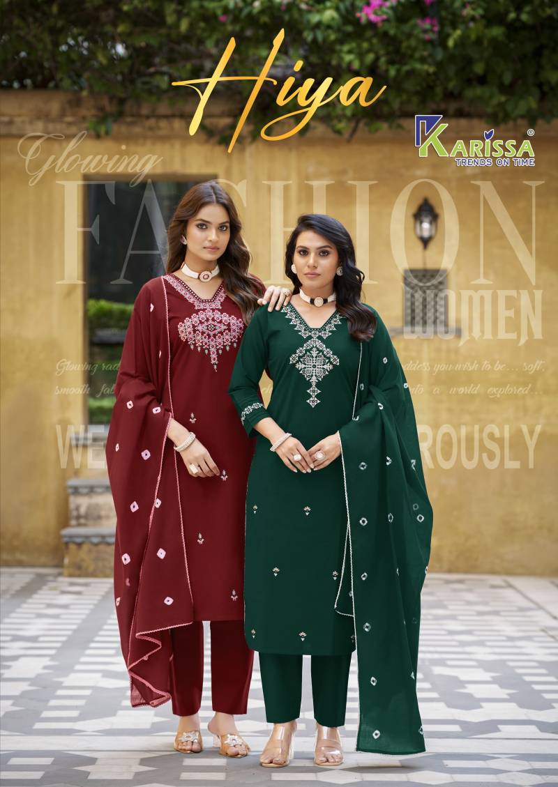 Karissa Hiya Cotton Designer Kurti Bottom With Dupatta Collection
