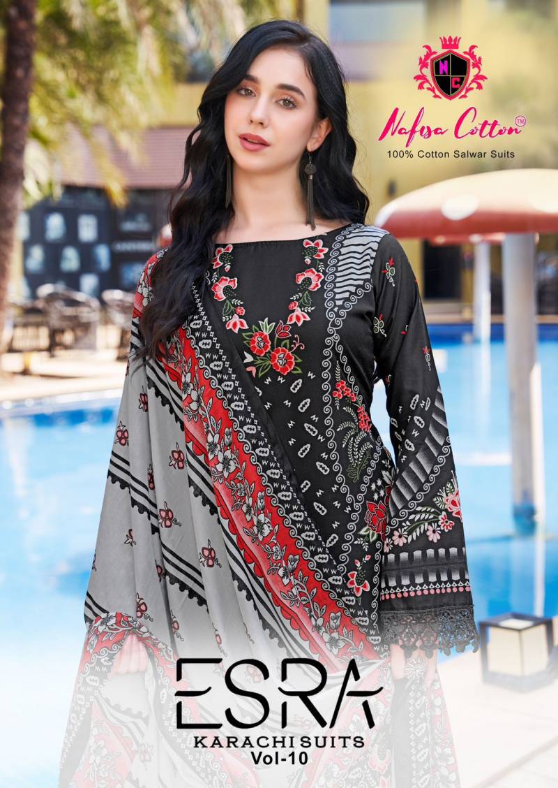 Nafisa Esra Vol 10 Cotton Karachi Dress Material Collection