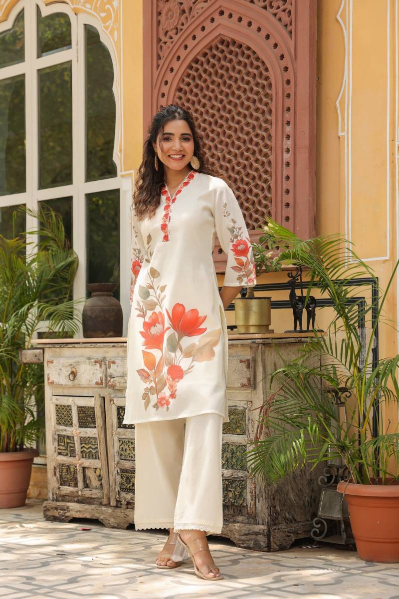 Tanyaa P 414 Cotton Printed Kurti With Bottom Collection