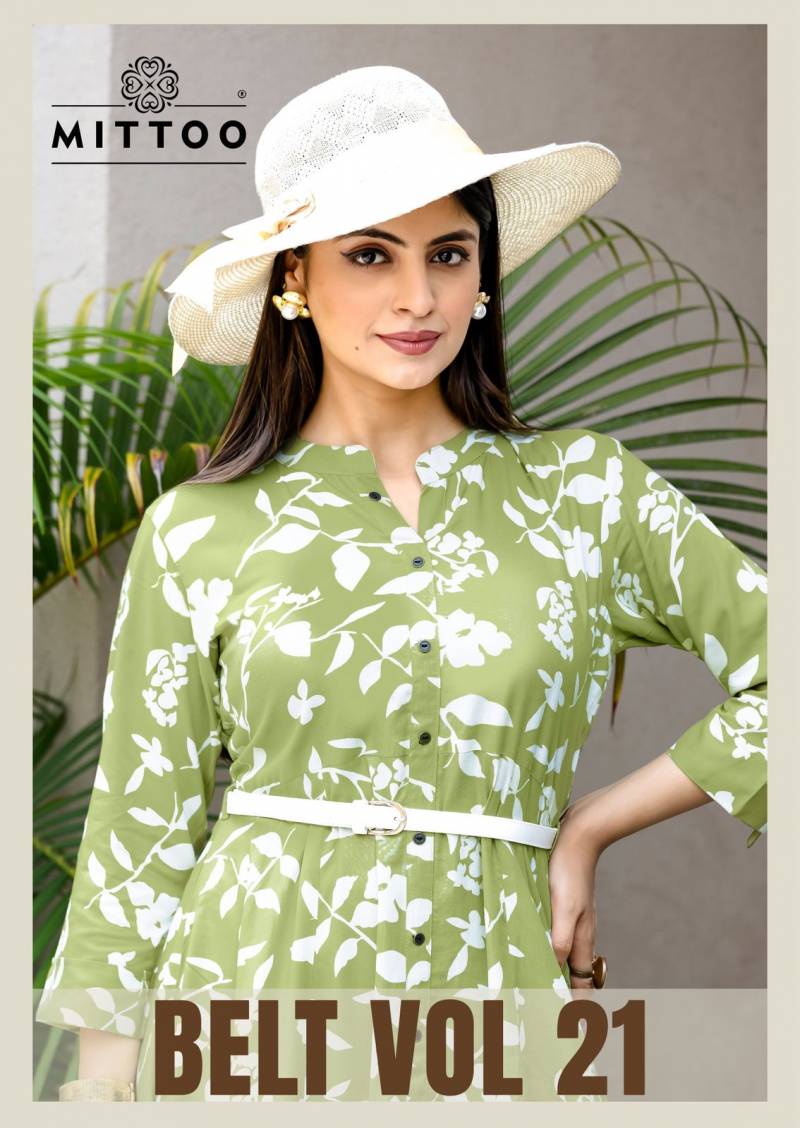 Mittoo Belt Vol 21 Stylish Printed Kurti Collection