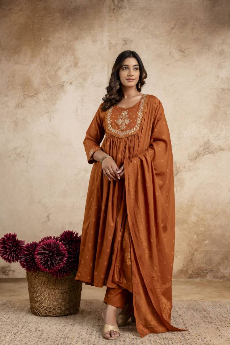 Naisha K 38 Mul Cotton Kurti Bottom With Dupatta