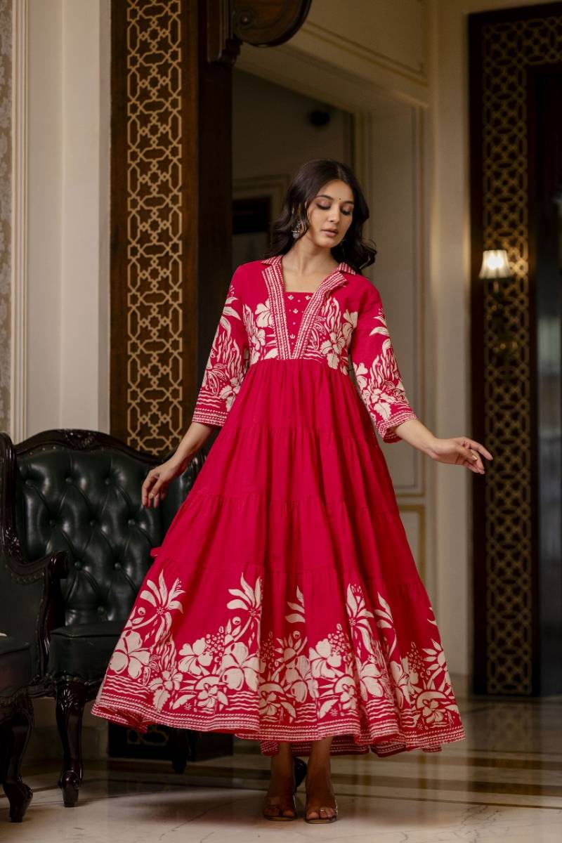 Naisha K 37 Mul Cotton Anarkali Long Kurti Collection