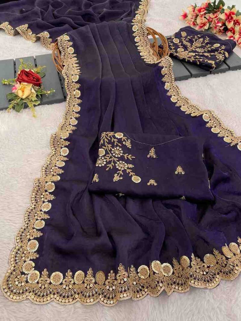 DS 741 Designer Wedding Wear Seqwance Work Sarees Collection